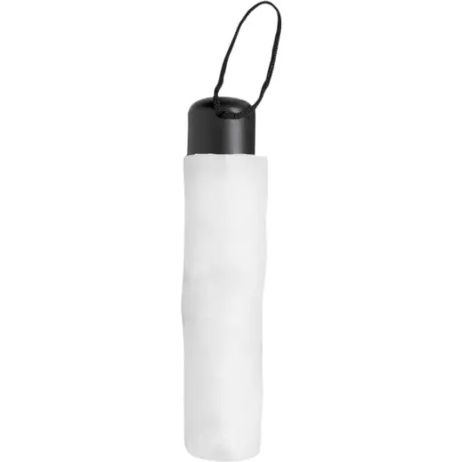 Tropics Compact Umbrella Solid White Pouch